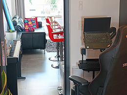 Professional workspace in Boracay apartment for digital nomads